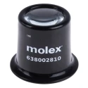 Molex Illuminated Eye Magnifier, 10x Magnification with Clear Optical Glass Lens 63800-2810