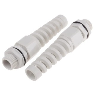 Alpha Wire Grey Polyamide 66 Cable Gland M16 Thread 5 mm Min. 10 mm Max. IP68 822-9625