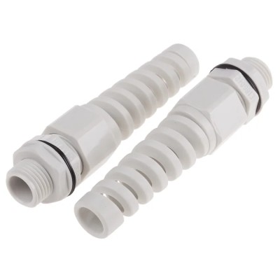 Alpha Wire Grey Polyamide 66 Cable Gland M16 Thread 5 mm Min. 10 mm Max. IP68 822-9625