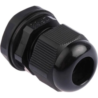 RS PRO Black Polyamide 66 Cable Gland, PG13.5 Thread, 6 mm Min. to 12 mm Max., IP68, Locknut Included 822-9672