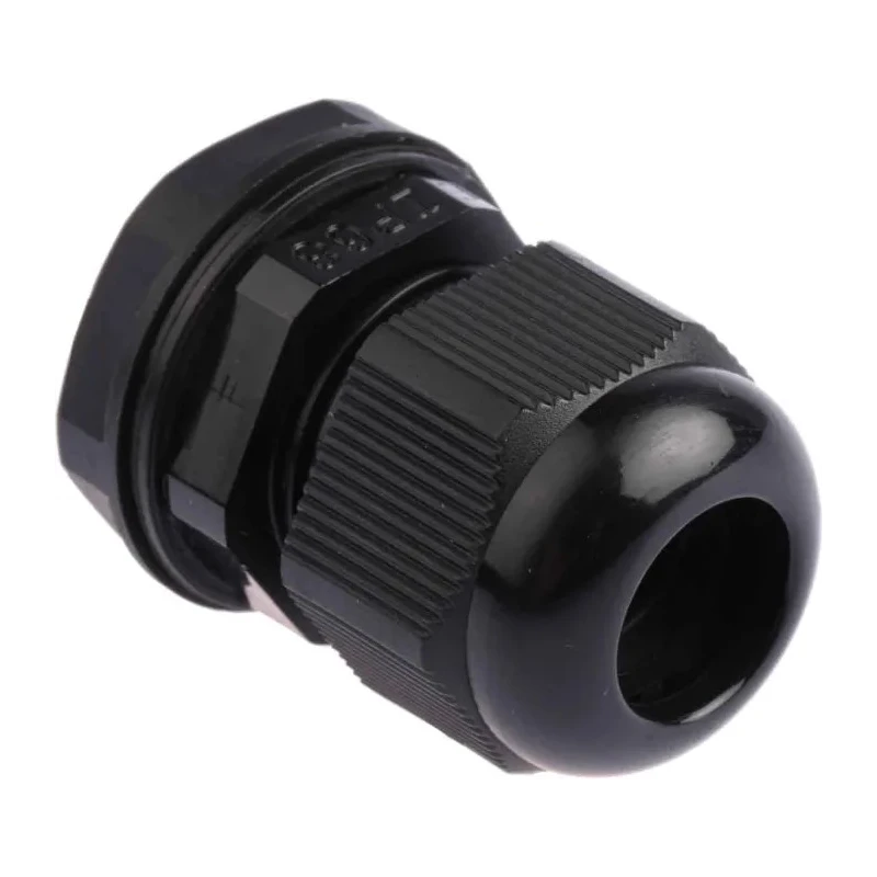 RS PRO Black Polyamide 66 Cable Gland, PG13.5 Thread, 6 mm Min. to 12 mm Max., IP68, Locknut Included 822-9672