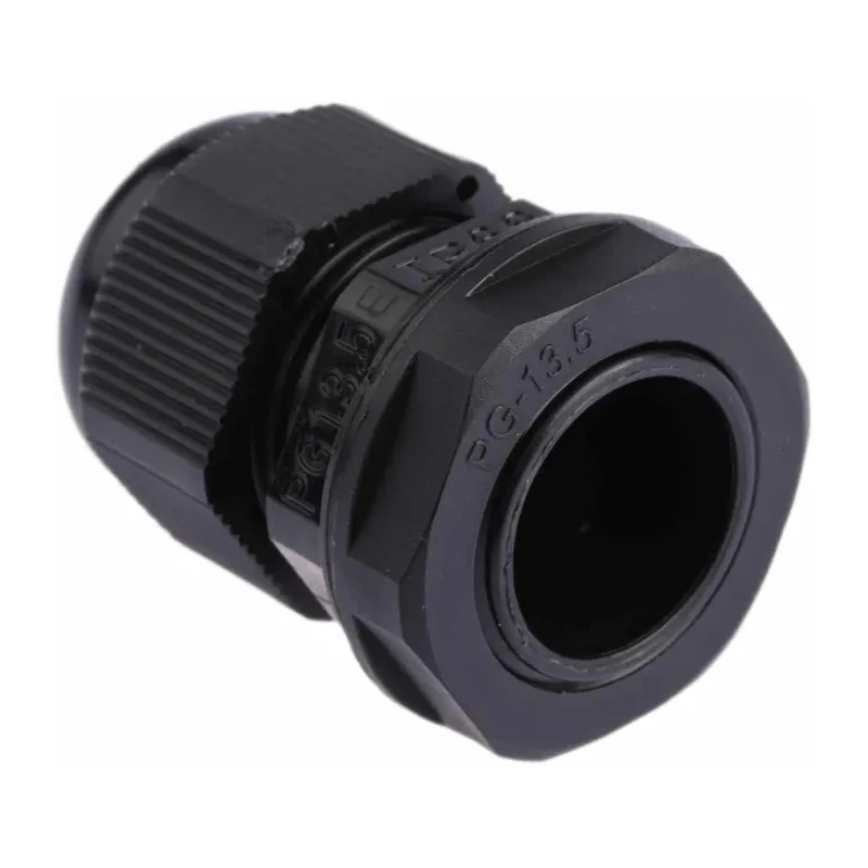 RS PRO Black Polyamide 66 Cable Gland, PG13.5 Thread, 6 mm Min. to 12 mm Max., IP68, Locknut Included 822-9672