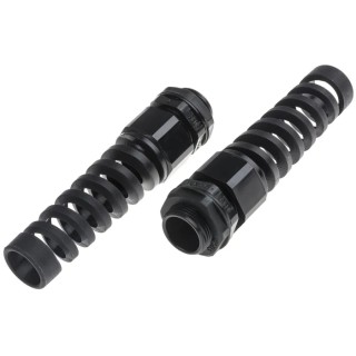 Alpha Wire Black Polyamide 66 Cable Gland M25 Thread 13 mm Min Diameter 18 mm Max Diameter IP68 822-9647