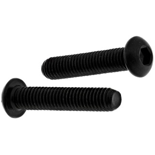 RS PRO Black Steel Hex Socket Button Screw, Hex Drive, M6 Thread, 30 mm Length, Grade 10.9 822-9123