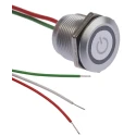 RS PRO Capacitive Latching Switch NO Illuminated Red Green 30V DC 1.5A IP68 Brass 8232731P