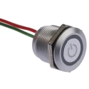 RS PRO Capacitive Latching Switch NO Illuminated Red Green 30V DC 1.5A IP68 Brass 8232731P