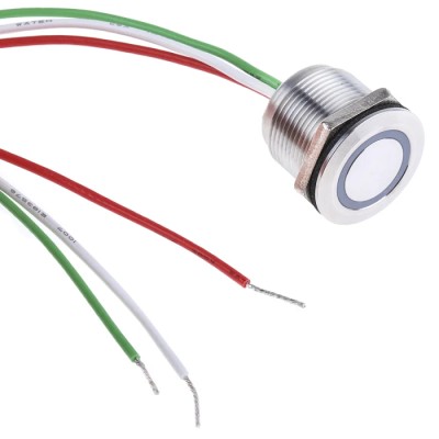 RS PRO Capacitive Switch Momentary NO Illuminated Green LED IP68 Brass Contact 5-30V DC 1.5A 20x20x20mm 8232769P
