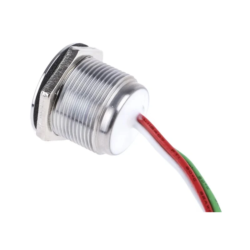 RS PRO Capacitive Switch Momentary NO Illuminated Green LED IP68 Brass Contact 5-30V DC 1.5A 20x20x20mm 8232769P