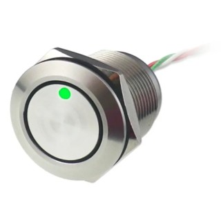 RS PRO Capacitive Switch Momentary NO Illuminated Red Green IP68 Brass 20mm x 20mm x 20mm 8232794P