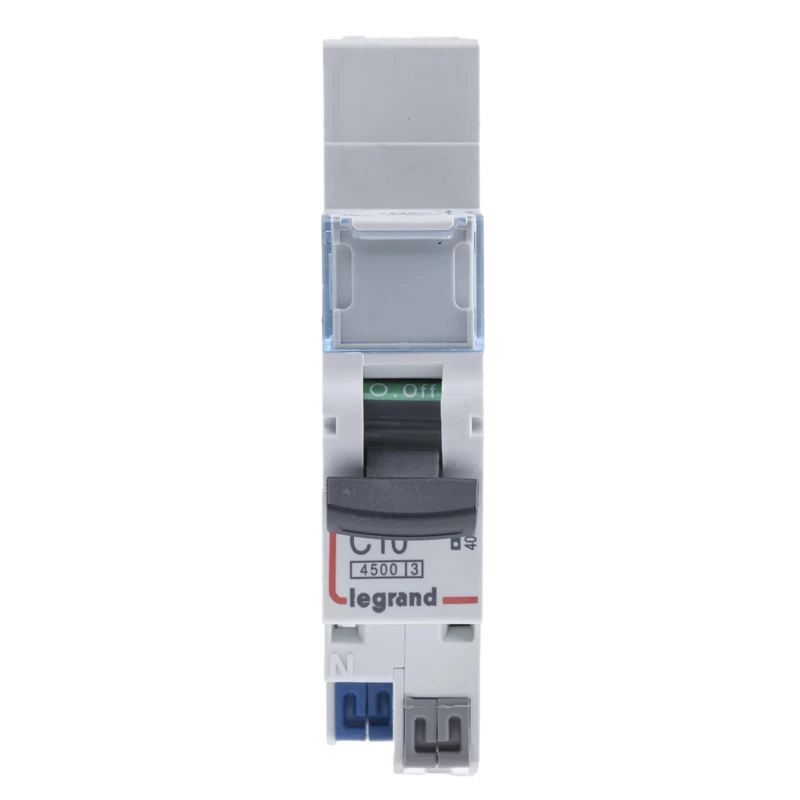 Legrand DX DNX3 Miniature Circuit Breaker, 1-Pole, 10A, Type C Tripping, 250V AC, 12V DC, 4.5kA Breaking Capacity DNX3