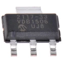 Microchip 1-Channel Low Dropout Voltage Regulator, Fixed Output 3.3V, 800 mA, SOT-223 4-Pin TC2117-3.3VDBTR
