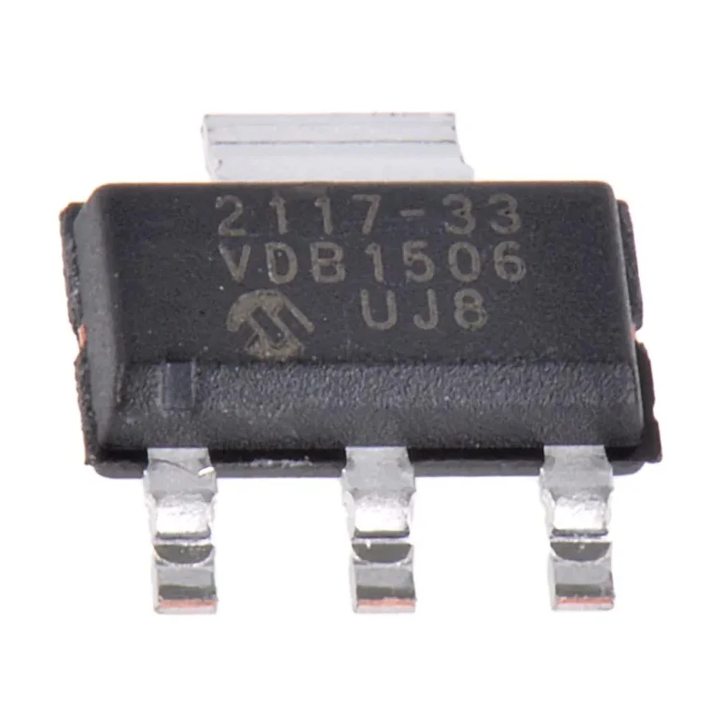 Microchip 1-Channel Low Dropout Voltage Regulator, Fixed Output 3.3V, 800 mA, SOT-223 4-Pin TC2117-3.3VDBTR