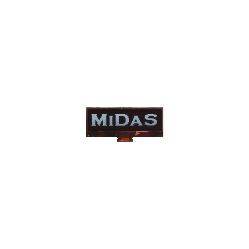 Midas 2.23 in Passive Matrix White OLED Display 128 x 32 Pixel TAB I2C, Parallel, SPI MCOT128032BX-WM