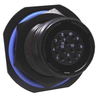 Amphenol Limited Copper Alloy Straight 22 Way Panel Mount MIL Spec Circular Connector Female 400, 500V ac 5A TV07ZN-13-35SA