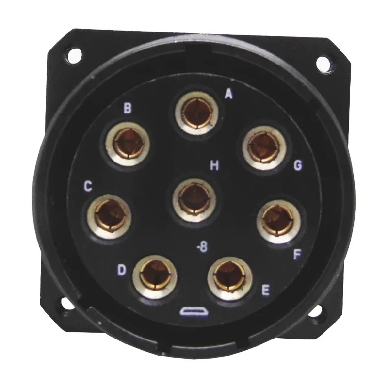 Amphenol Limited MIL Spec Circular Connector Copper Alloy Straight 6 Contacts Wall Mount 400-500V AC 5A TVP00ZN-09-35SN