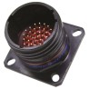 Amphenol Limited MIL Spec Circular Connector Copper Alloy Straight 22 Way Wall Mount Black Zinc Nickel TVP00ZN-13-35PN