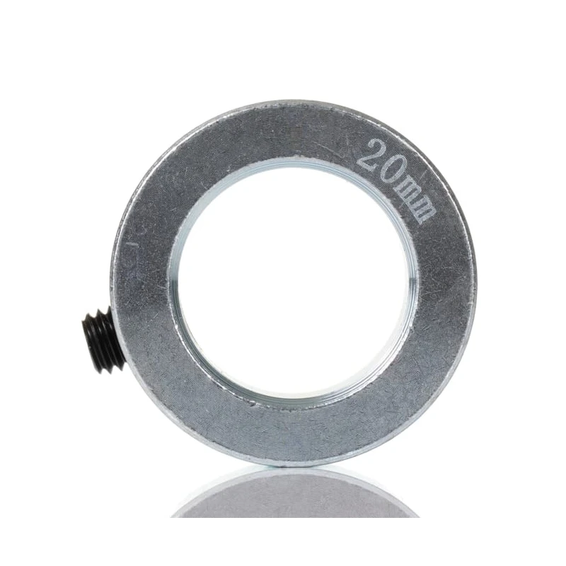 RS PRO Shaft Collar, One Piece, Set Screw, Bore 20 mm, OD 32 mm, Width 14 mm, Zinc Plated Steel 823-6976