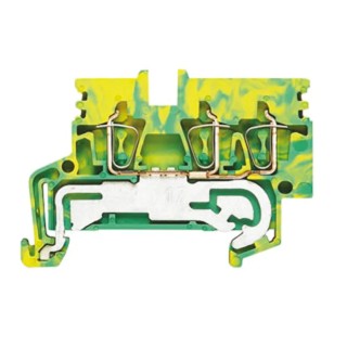 Weidmüller Z Series Disconnect Terminal Block Yellow Green 0.5-4 mm² 1-Level Clamp 1933770000