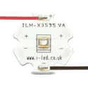 Intelligent LED Solutions N3535 1 Powerstar Series UV LED 410 nm 400 mW 55° Dome, Surface Mount ILH-XN01-S400-SC211-WIR200.