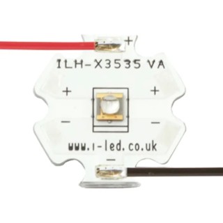 Intelligent LED Solutions N3535 1 Powerstar Series UV LED 410 nm 400 mW 55° Dome, Surface Mount ILH-XN01-S400-SC211-WIR200.