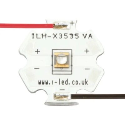 Intelligent LED Solutions N3535 1 Powerstar Series UV LED 410 nm 400 mW 55° Dome, Surface Mount ILH-XN01-S400-SC211-WIR200.
