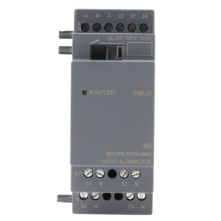 Siemens LOGO! Series I/O Module, Digital Input 4 Inputs and Digital Output 4 Outputs, 24V DC Supply, DIN 6ED1055-1CB00-0BA2
