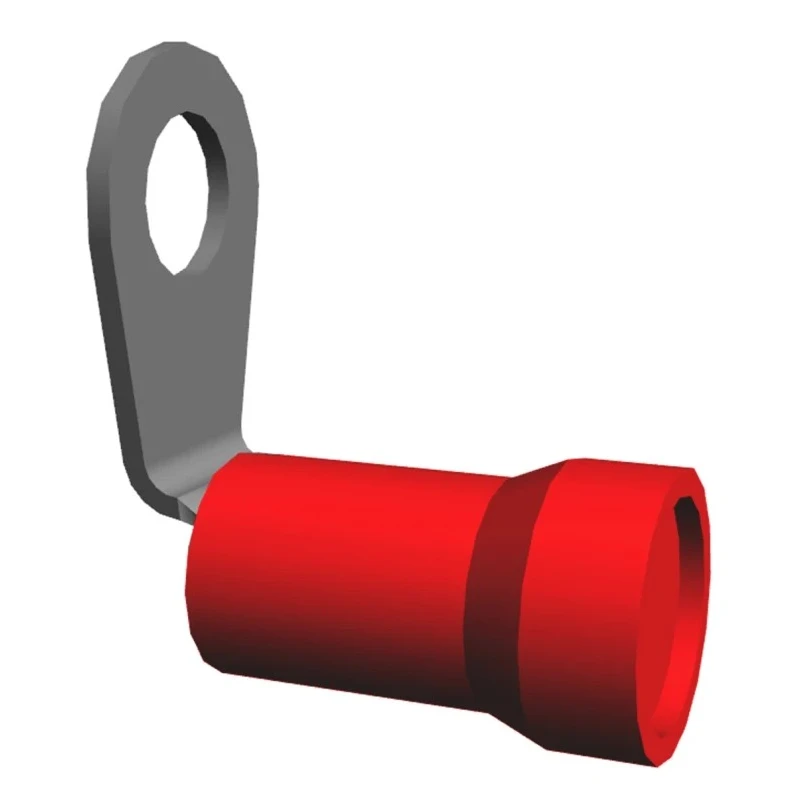 TE Connectivity PLASTI-GRIP Insulated Ring Terminal 10 Stud 8 AWG Wire Size Red 55654-1