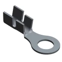 TE Connectivity Uninsulated Ring Terminal 6.35 mm Stud Size, 12 AWG to 10 AWG Wire Size, Grey 62691-2