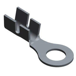 TE Connectivity Uninsulated Ring Terminal 6.35 mm Stud Size, 12 AWG to 10 AWG Wire Size, Grey 62691-2