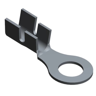 TE Connectivity Uninsulated Ring Terminal 6.35 mm Stud Size, 12 AWG to 10 AWG Wire Size, Grey 62691-2