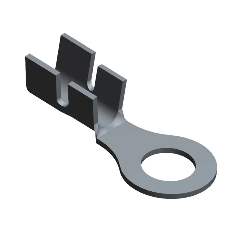 TE Connectivity Uninsulated Ring Terminal 6.35 mm Stud Size, 12 AWG to 10 AWG Wire Size, Grey 62691-2