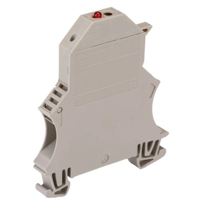 Weidmüller Fused DIN Rail Terminal Block Beige 6mm² Screw Terminal 6.3A 70V ac 1012200000