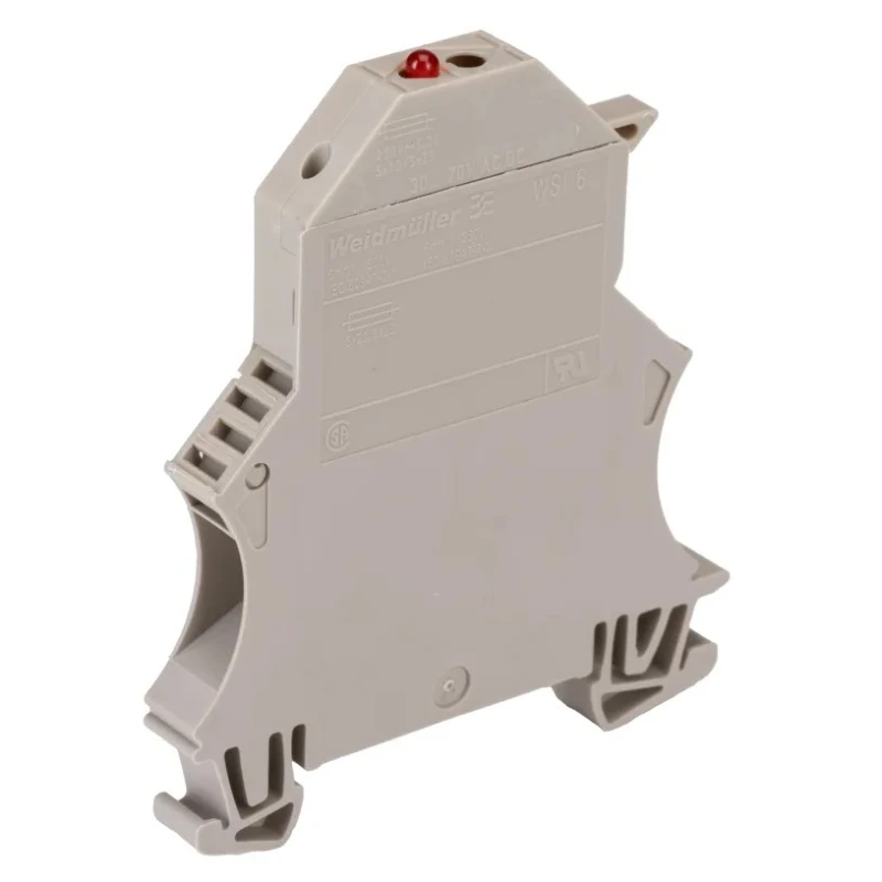 Weidmüller Fused DIN Rail Terminal Block Beige 6mm² Screw Terminal 6.3A 70V ac 1012200000