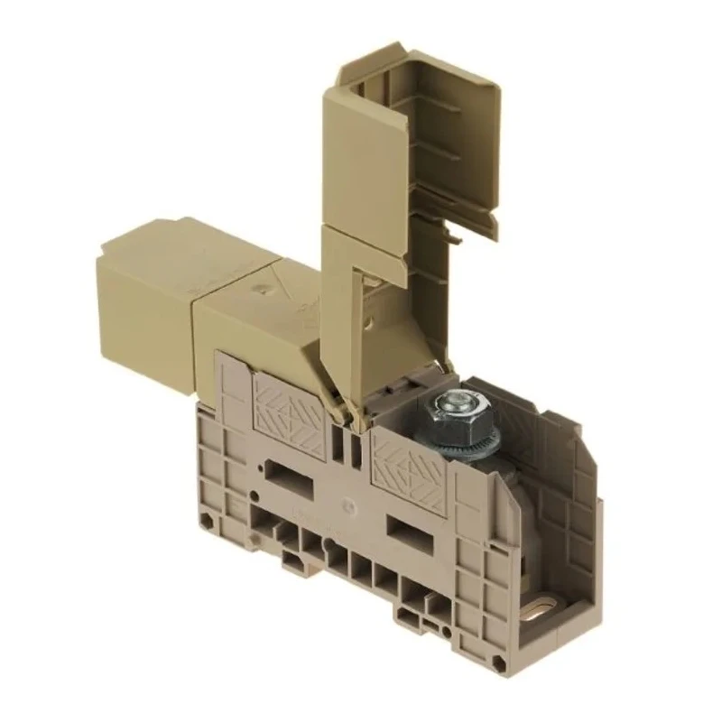 Weidmüller WFF Series DIN Rail Terminal Block 1-Level Bolt Termination 240mm² Dark Beige 1kV 415A 1029600000
