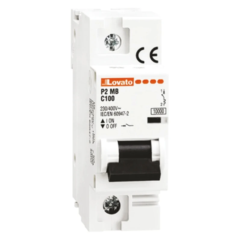 Lovato Electric Modulo P2MB Miniature Circuit Breaker, 1-Pole, 125A, Type C, 230V AC, 60V DC, 10 kA Breaking P2MB