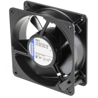ebm-papst Compact 4000 Z Series AC Axial Fan, 115V AC, 18W Power, 180 m³/h Air Flow, IP20, 119x119x38 mm, Sintec Bearing 