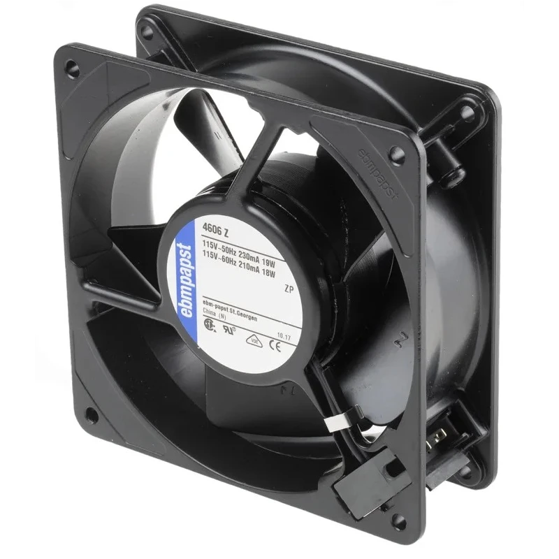 ebm-papst Compact 4000 Z Series AC Axial Fan, 115V AC, 18W Power, 180 m³/h Air Flow, IP20, 119x119x38 mm, Sintec Bearing 