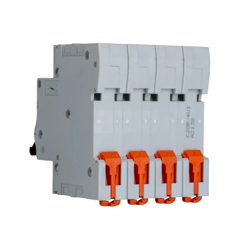 Lovato Electric Modulo Miniature Circuit Breaker 4-Pole 20A Type C 400V ac 10 kA Breaking Capacity P1MB4PC20