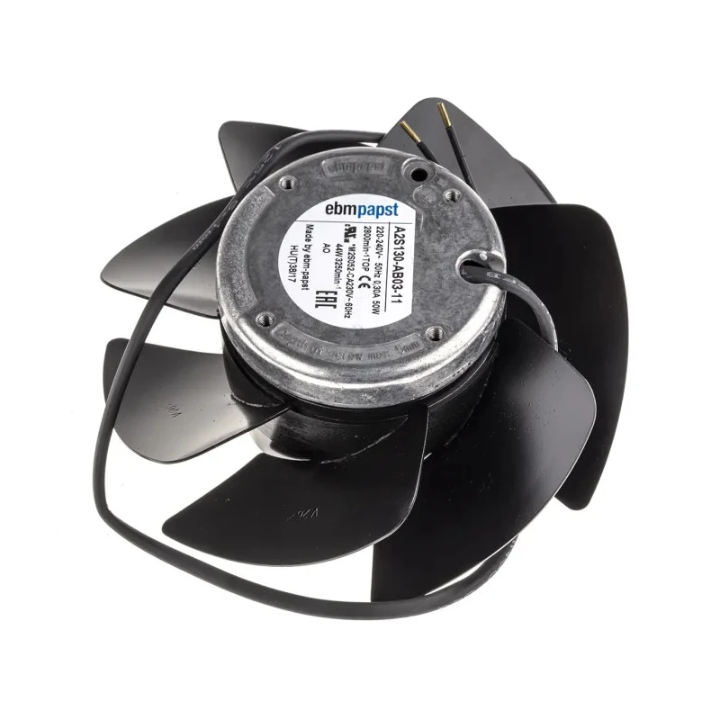 ebm-papst A2S130 Series Axial Fan 230V AC 50W 390 m³/h Ball Bearing IP44 138 mm 