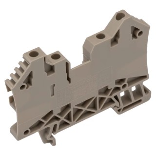 Weidmüller WDU Series Feed Through Terminal Block Dark Beige 0.5mm² to 6 mm² 2-Level Screw ATEX IECEx 1905060000