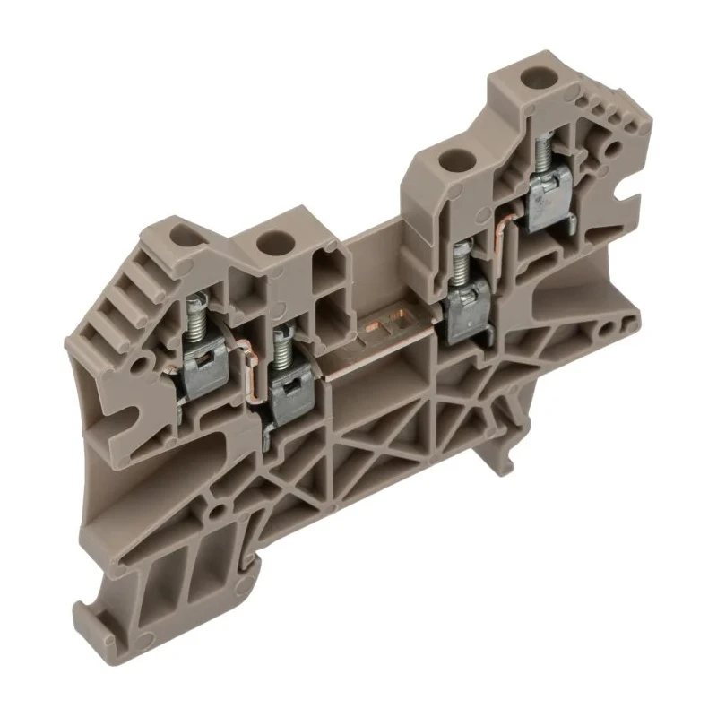 Weidmüller WDU Series Feed Through Terminal Block Dark Beige 0.5mm² to 6 mm² 2-Level Screw ATEX IECEx 1905060000