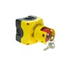 Lovato Electric S1P Series Key Release Emergency Stop Push Button Surface Mount 22.3mm Cutout 1 NC IP67 IP66 IP69K S1PY91KSS