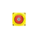 Lovato Electric S1P Series Key Release Emergency Stop Push Button Surface Mount 22.3mm Cutout 1 NC IP67 IP66 IP69K S1PY91KSS