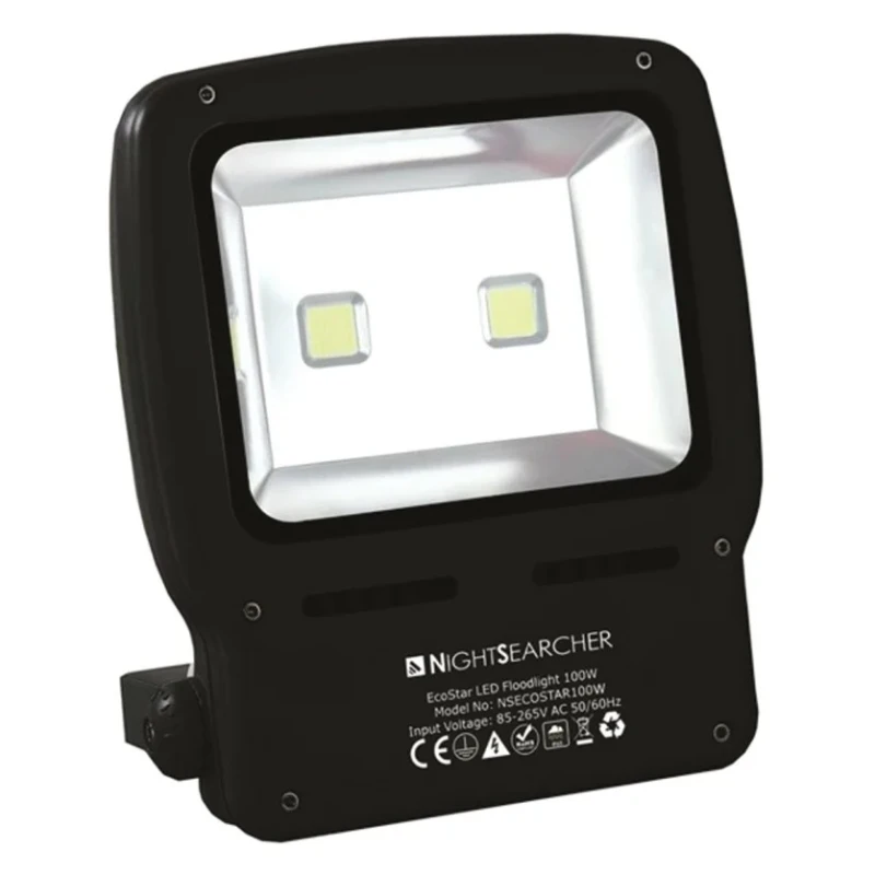 Nightsearcher Outdoor LED Floodlight 2 LEDs 100 W 10000 lm IP65 240V ac NSESPROLINK100
