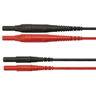 Schutzinger 4 mm Fused Safety Measuring Test Lead Set 500mA, 1kV, Black and Red, 1 m Lead RS SET 7685/MSFK B441/100/0.5A