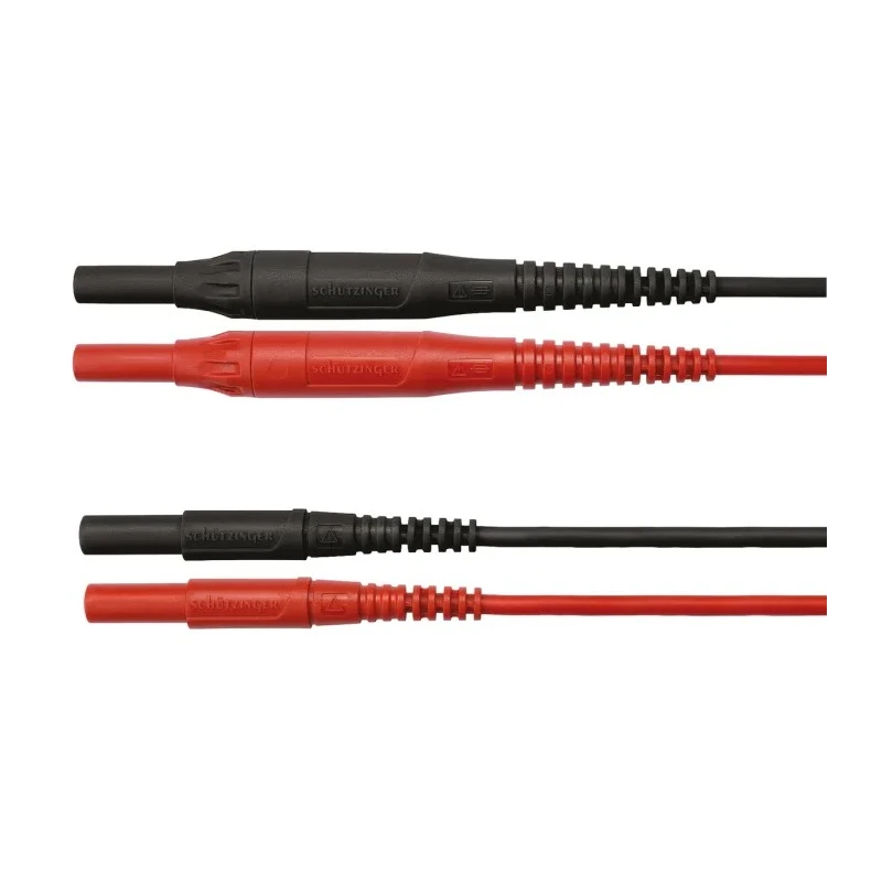 Schutzinger 4 mm Fused Safety Measuring Test Lead Set 500mA, 1kV, Black and Red, 1 m Lead RS SET 7685/MSFK B441/100/0.5A