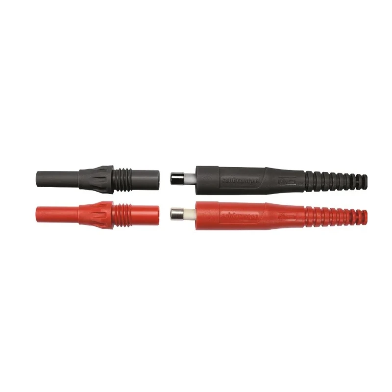 Schutzinger 4 mm Fused Safety Measuring Test Lead Set 500mA, 1kV, Black and Red, 1 m Lead RS SET 7685/MSFK B441/100/0.5A