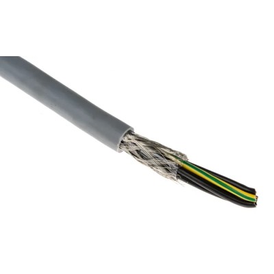 RS PRO Control Cable, 7 Cores 1mm² 17 AWG Screened Stranded Grey Polyvinyl Chloride Sheath 50 m 827-4170