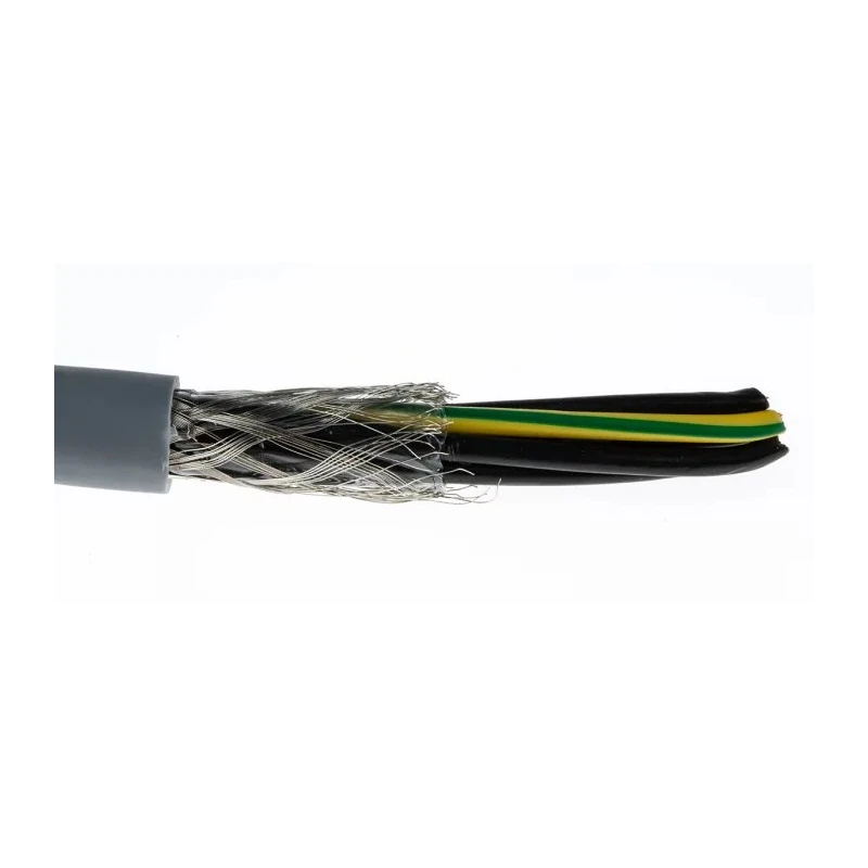 RS PRO Control Cable, 7 Cores 1mm² 17 AWG Screened Stranded Grey Polyvinyl Chloride Sheath 50 m 827-4170