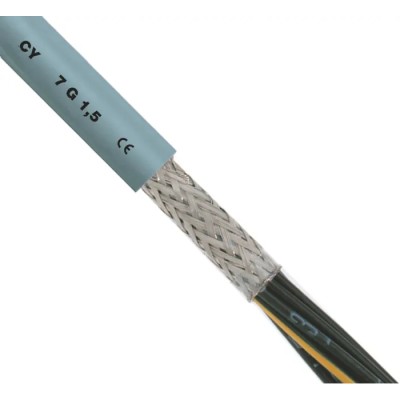 RS PRO Control Cable, 3 Cores 0.5mm² 20 AWG Stranded Screened Grey Polyvinyl Chloride Sheath 50 m 827-4149